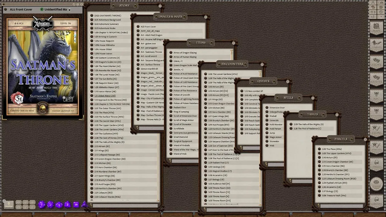 Fantasy Grounds - A22: Saatman’s Throne (5E) Screenshot 2