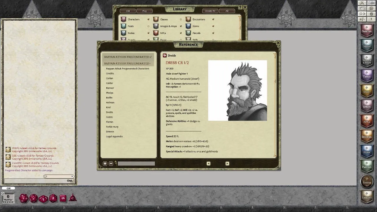 Fantasy Grounds - Rappan Athuk – Pregenerated Characters (PFRPG) Screenshot 4