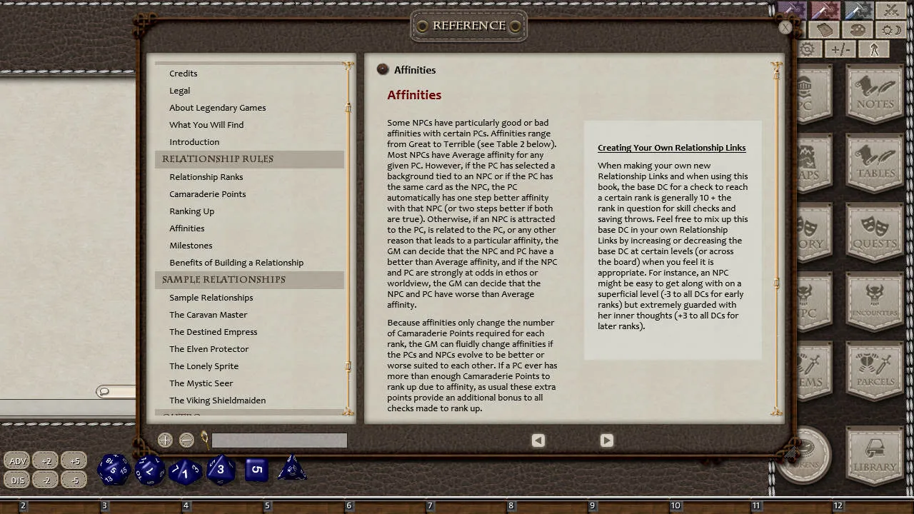 Fantasy Grounds - Ultimate Relationships (5E) Screenshot 0