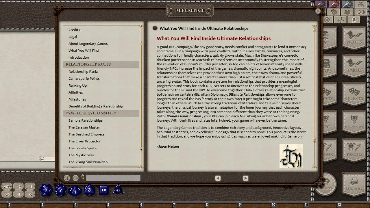 Fantasy Grounds - Ultimate Relationships (5E) Screenshot 3