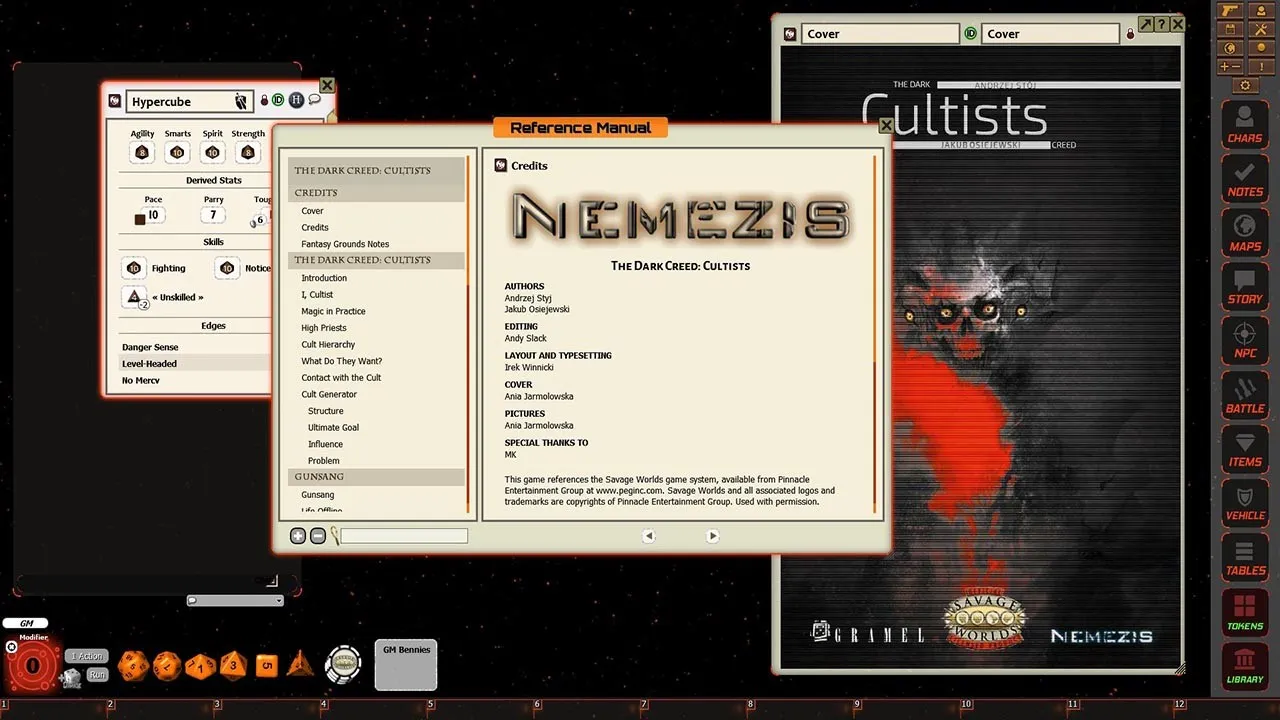 Fantasy Grounds - The Dark Creed: Cultists (Savage Worlds) Screenshot 0