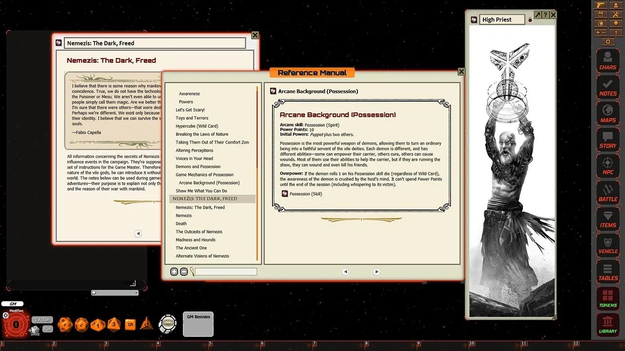 Fantasy Grounds - The Dark Creed: Cultists (Savage Worlds) Screenshot 4