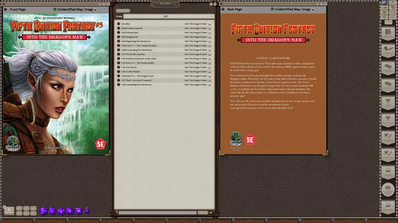 Fantasy Grounds - Fifth Edition Fantasy #5: Into the Dragon's Maw (5E) Screenshot 1