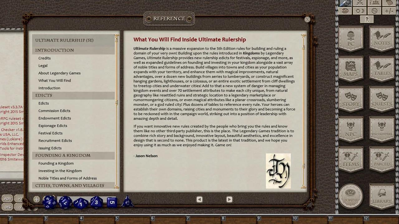 Fantasy Grounds - Ultimate Rulership (5E) Screenshot 6