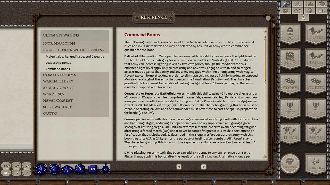 Fantasy Grounds - Ultimate War (5E) Screenshot 2