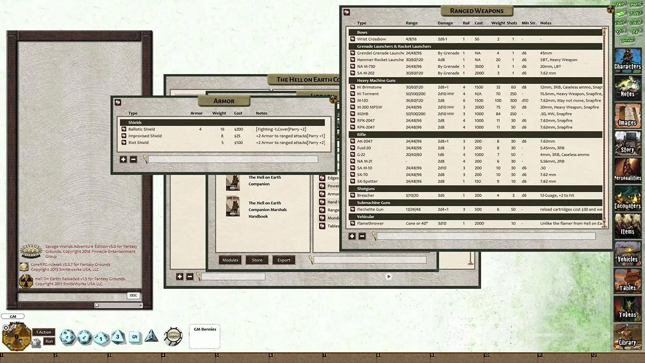 Fantasy Grounds - Deadlands Reloaded: Hell on Earth Companion (Savage Worlds) Screenshot 3