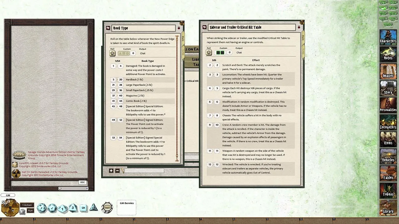 Fantasy Grounds - Deadlands Reloaded: Hell on Earth Companion (Savage Worlds) Screenshot 4