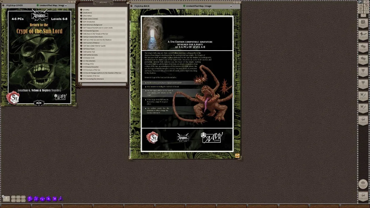 Fantasy Grounds - A24: Return to Crypt of the Sun Lord (5E) Screenshot 2