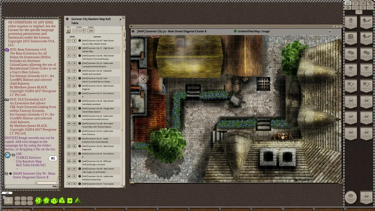 Fantasy Grounds - Meanders Map Pack Summer City (Map Pack) Screenshot 1