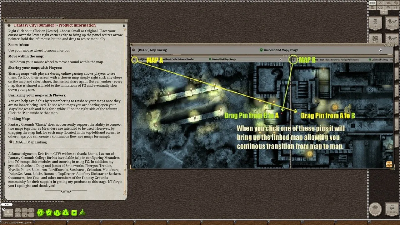 Fantasy Grounds - Meanders Map Pack Summer City (Map Pack) Screenshot 2