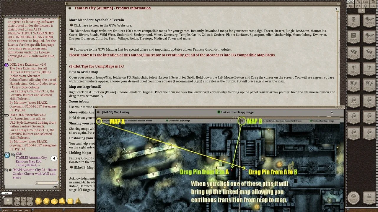 Fantasy Grounds - Meander Map Pack: Autumn City (Map Pack) Screenshot 4