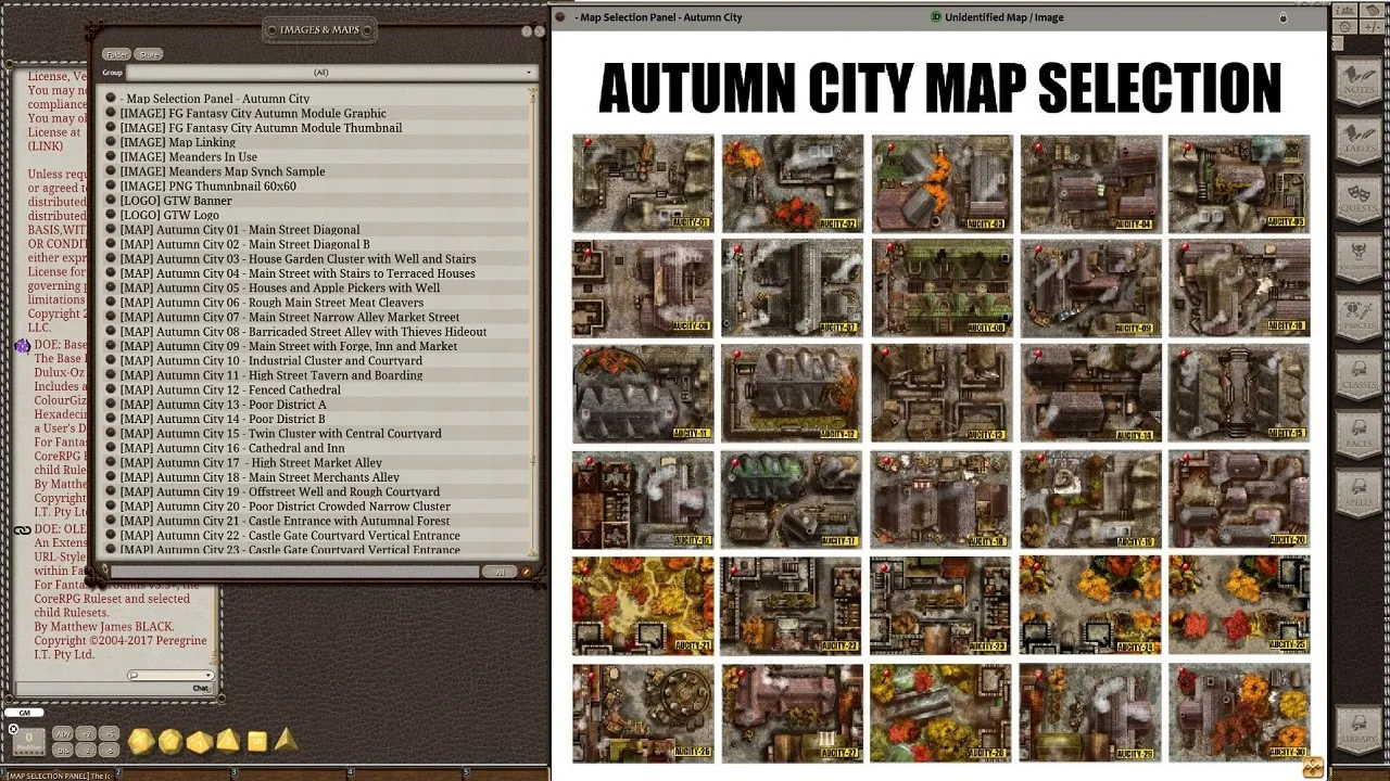 Fantasy Grounds - Meander Map Pack: Autumn City (Map Pack) Screenshot 0