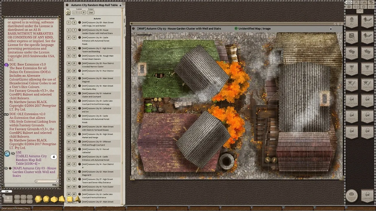 Fantasy Grounds - Meander Map Pack: Autumn City (Map Pack) Screenshot 2