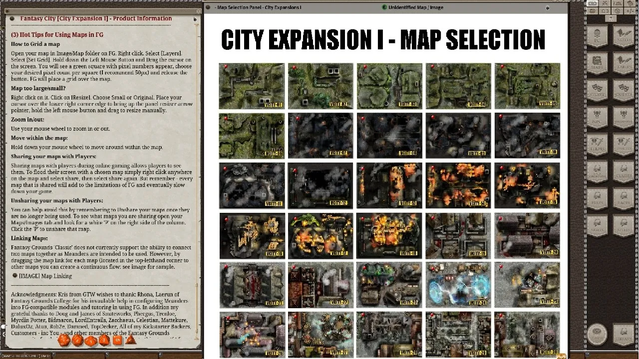 Fantasy Grounds - Meander Map Pack City Expansions I (Map Pack) Screenshot 3