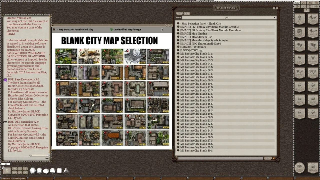 Fantasy Grounds - Meander Map Pack Fantasy City Blank Templates (Map Pack) Screenshot 1