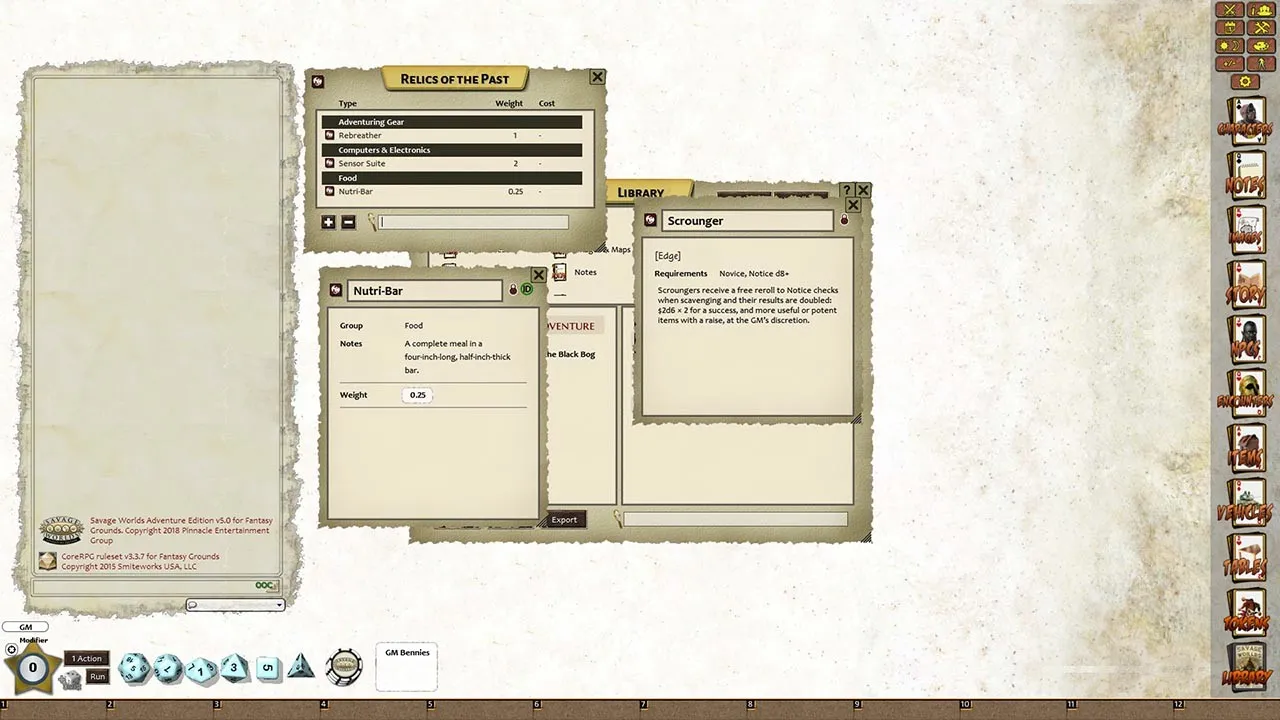 Fantasy Grounds - Protomen of the Black Bog Post-Apocalyptic Savage Tale (SWADE) Screenshot 2