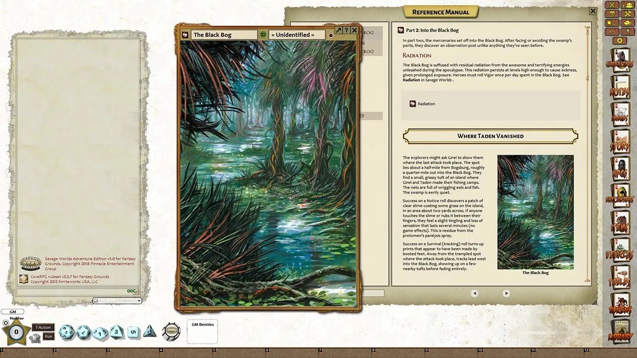 Fantasy Grounds - Protomen of the Black Bog Post-Apocalyptic Savage Tale (SWADE) Screenshot 4