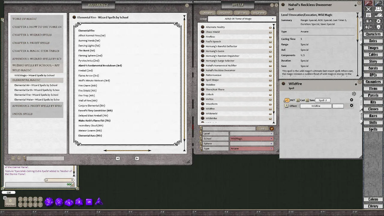 Fantasy Grounds - D&D Classics: Tome of Magic (2E) Screenshot 4