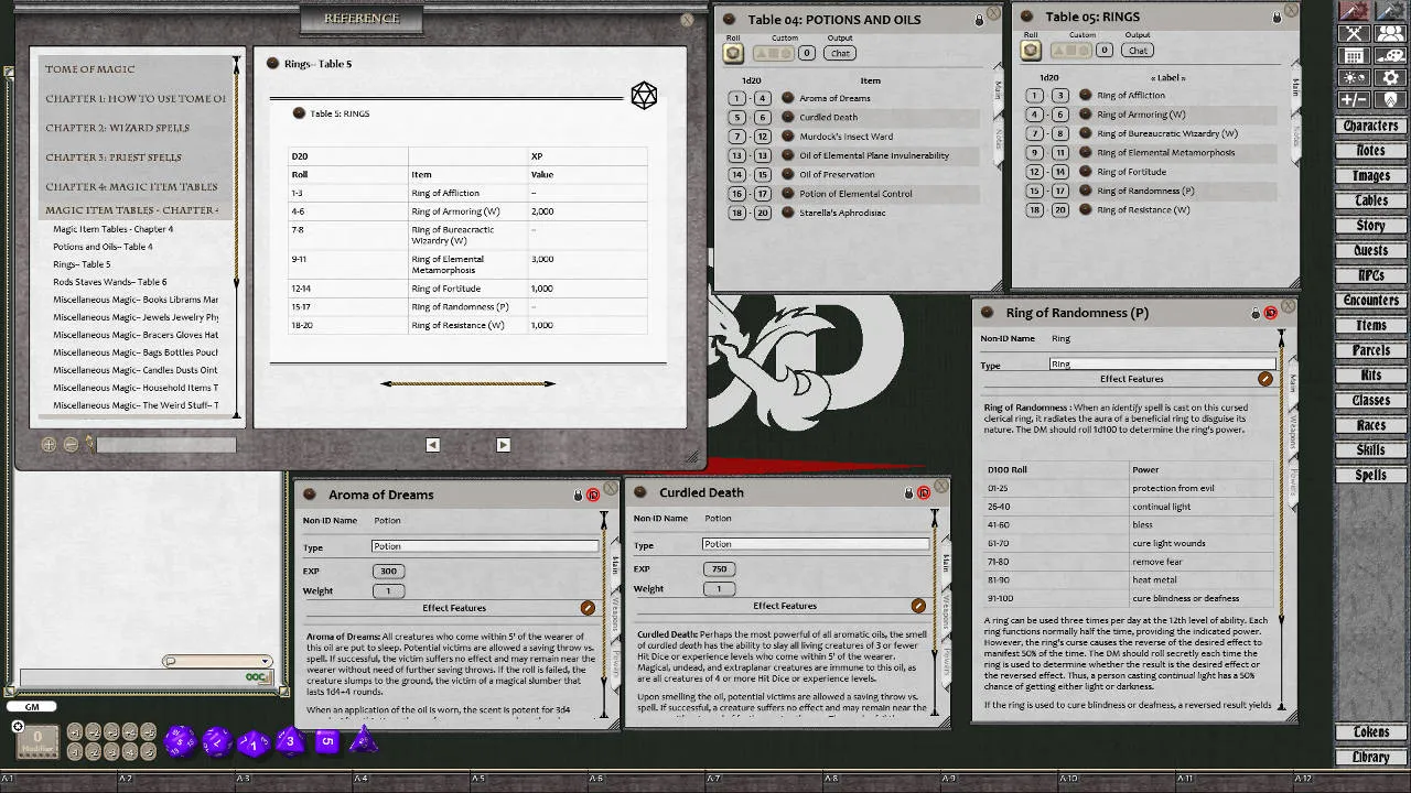 Fantasy Grounds - D&D Classics: Tome of Magic (2E) Screenshot 1