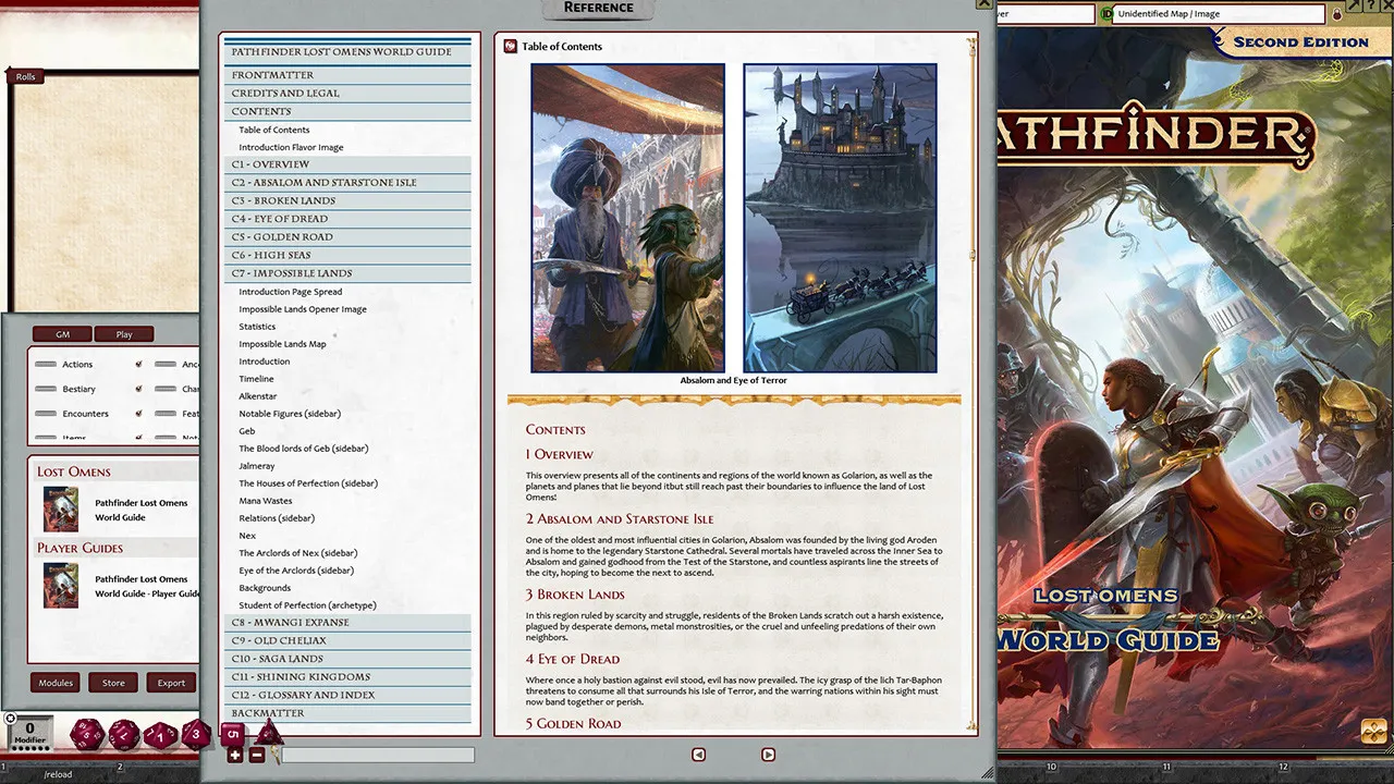 Fantasy Grounds - Pathfinder Lost Omens World Guide (PFRPG2) Screenshot 1