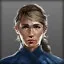 Straight-faced icon