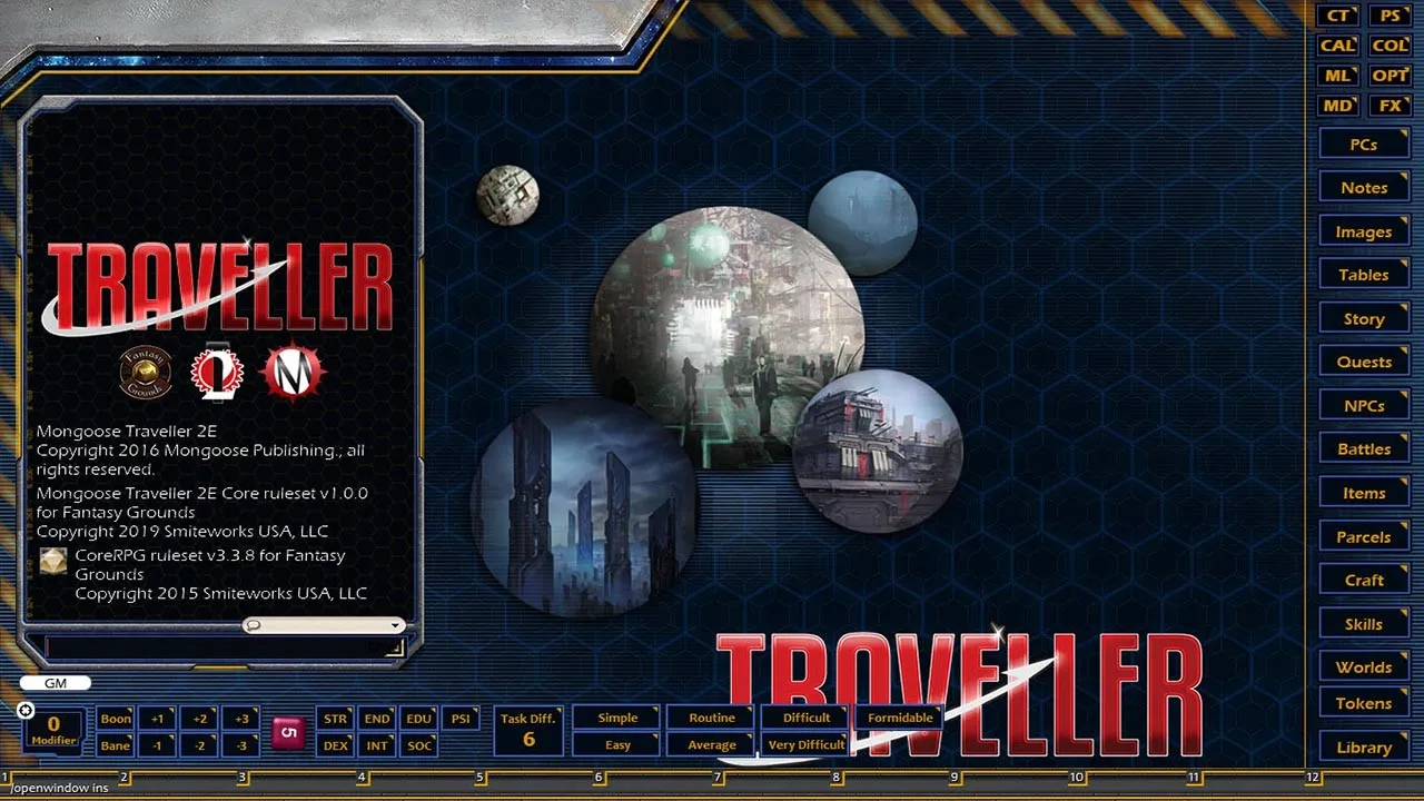 Fantasy Grounds - Mongoose Traveller 2E ruleset (MGT2) Screenshot 3