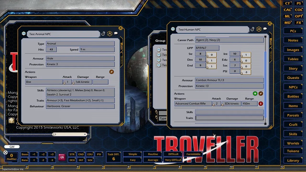 Fantasy Grounds - Mongoose Traveller 2E ruleset (MGT2) Screenshot 2