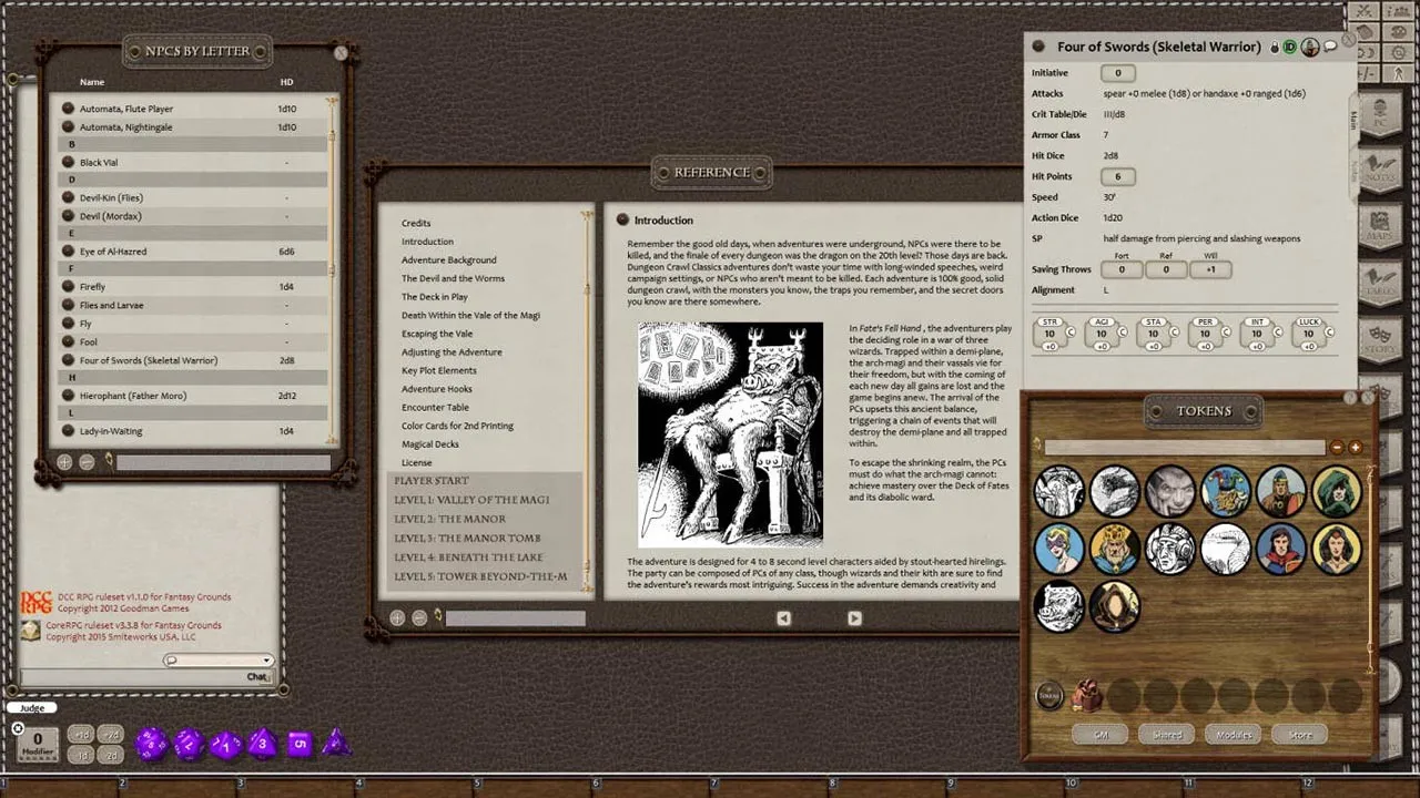 Fantasy Grounds - Dungeon Crawl Classics #78: Fate's Fell Hand (DCC) Screenshot 2