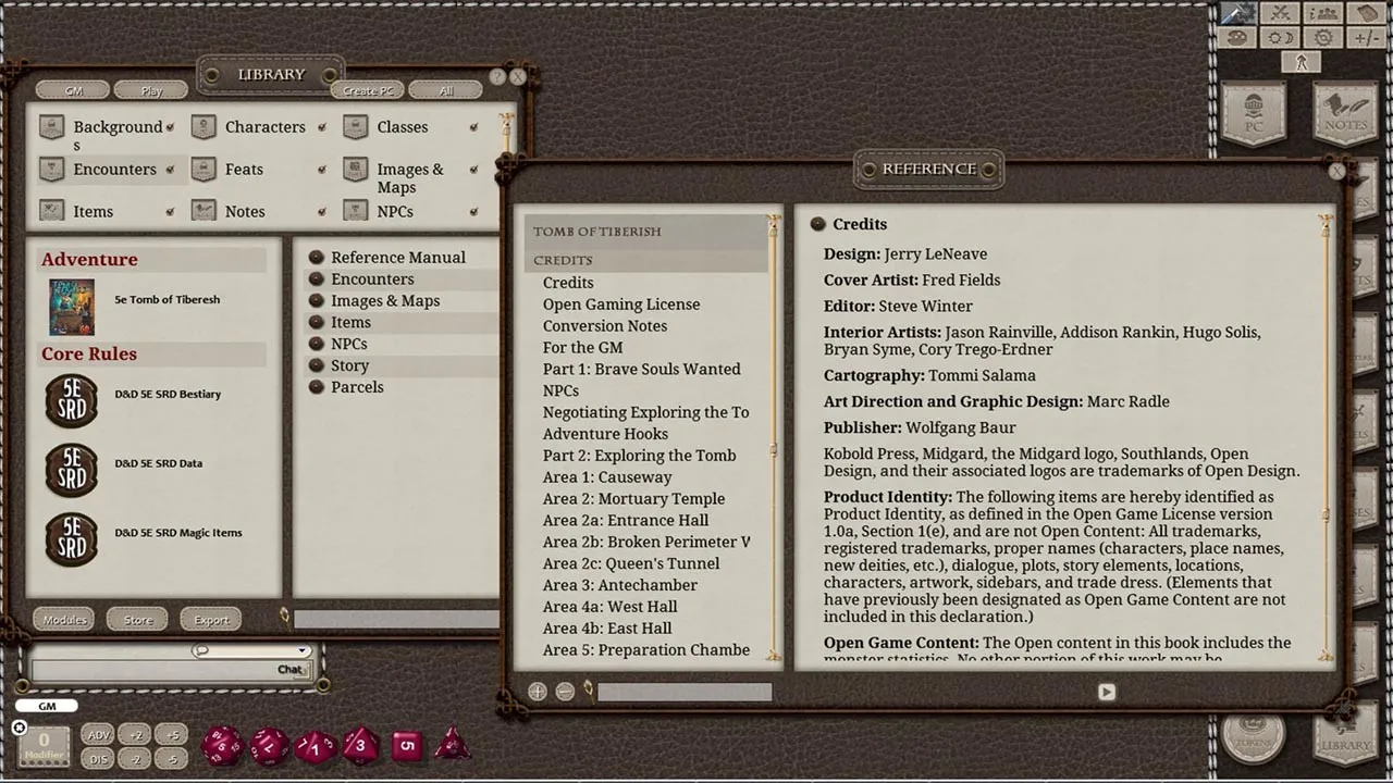 Fantasy Grounds - Tomb of Tiberesh (5E) Screenshot 2