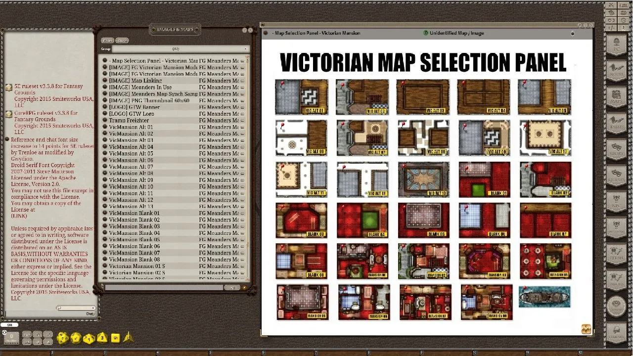 Fantasy Grounds - Meanders Map Pack: Victorian Mansion Special Edition (Map Pack) Screenshot 1