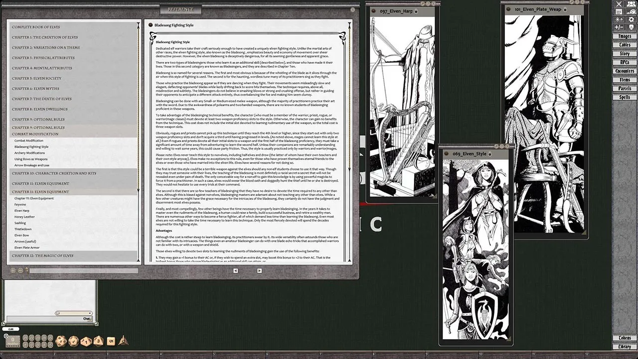 Fantasy Grounds - D&D Classics: PHBR8 The Complete Book of Elves (2E) Screenshot 1