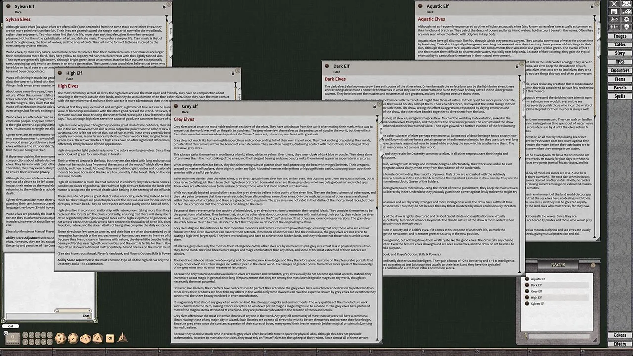 Fantasy Grounds - D&D Classics: PHBR8 The Complete Book of Elves (2E) Screenshot 4