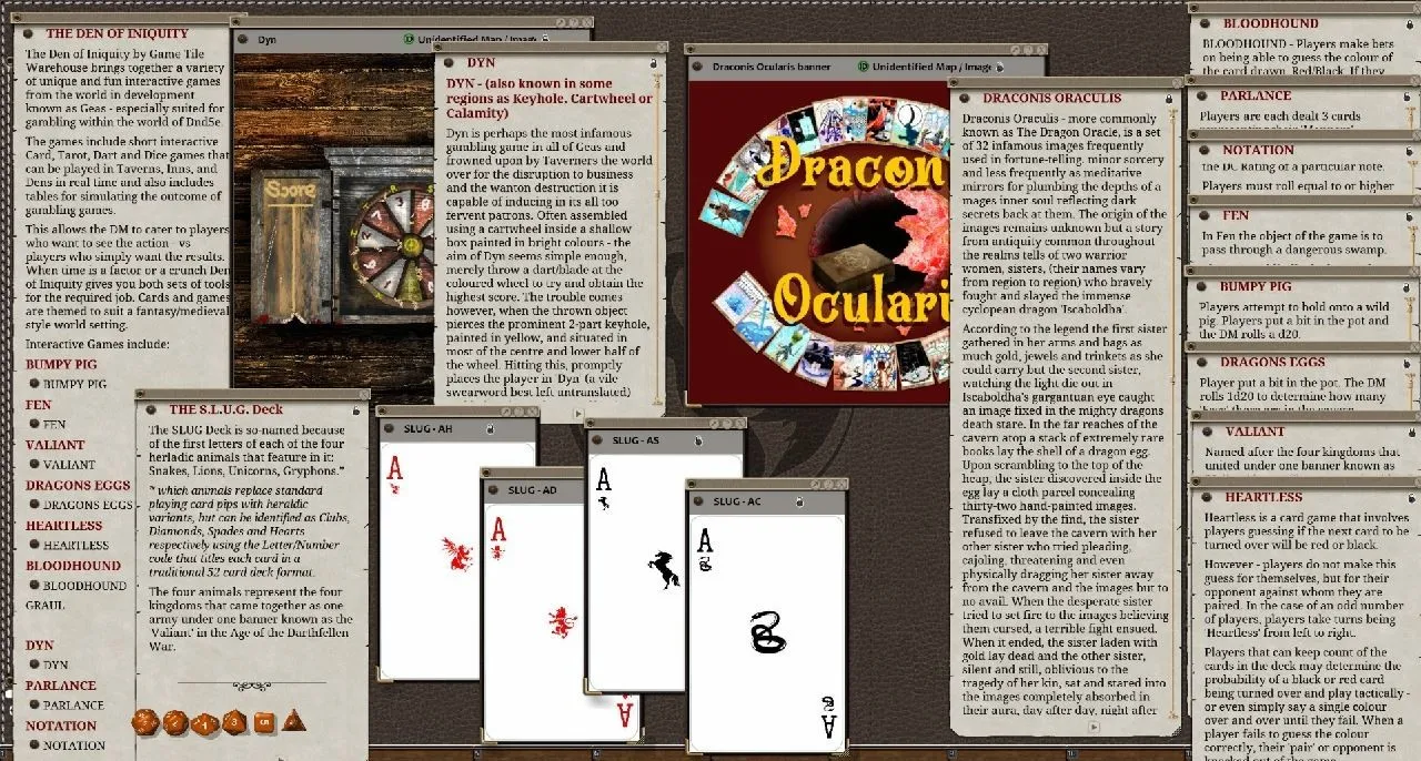 Fantasy Grounds - GAMBLING / TAROT PACK: Den of Iniquity (Any) Screenshot 4