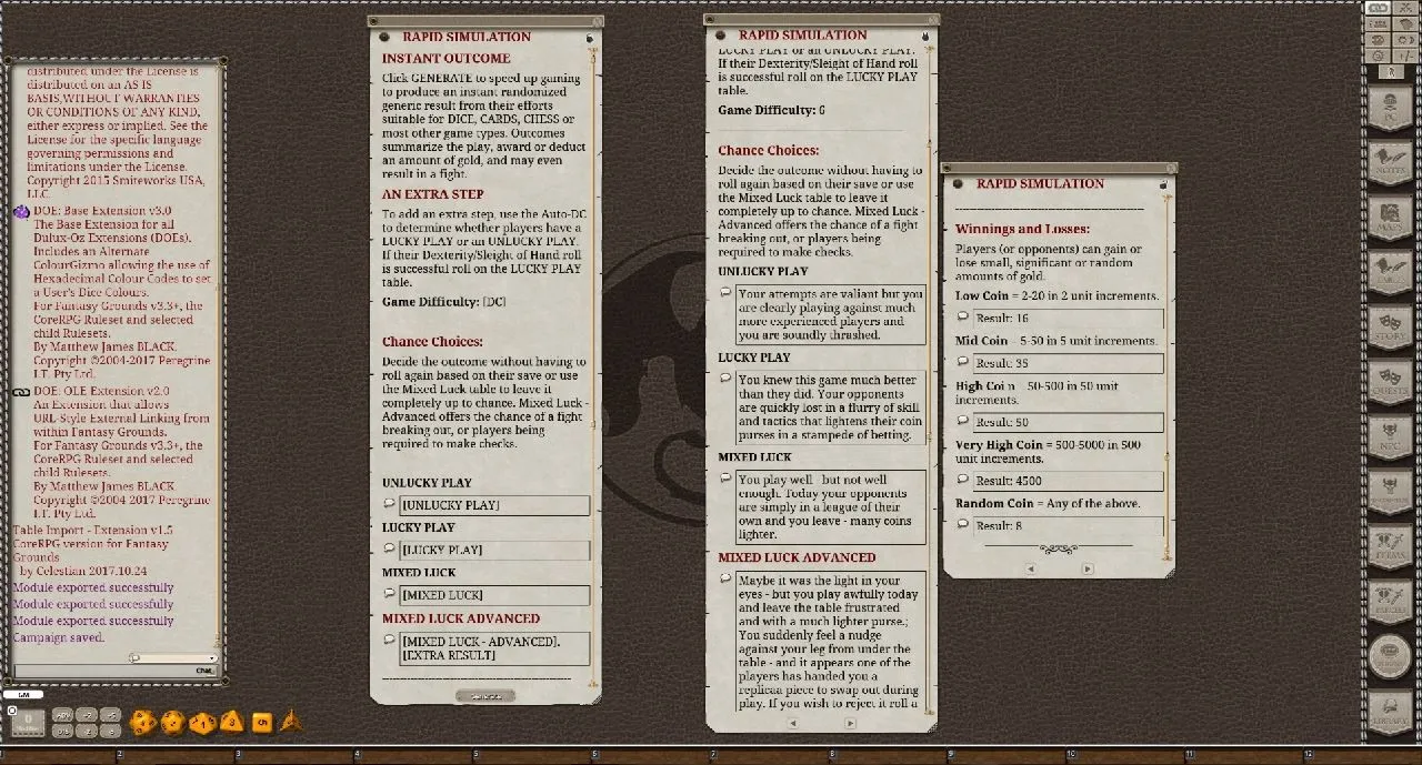 Fantasy Grounds - GAMBLING / TAROT PACK: Den of Iniquity (Any) Screenshot 2