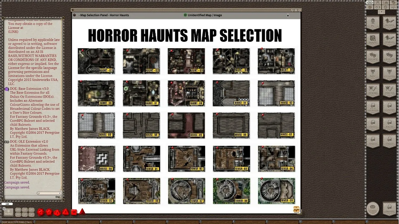Fantasy Grounds - Meanders Map Pack: Horror Haunts (Map Pack) Screenshot 1
