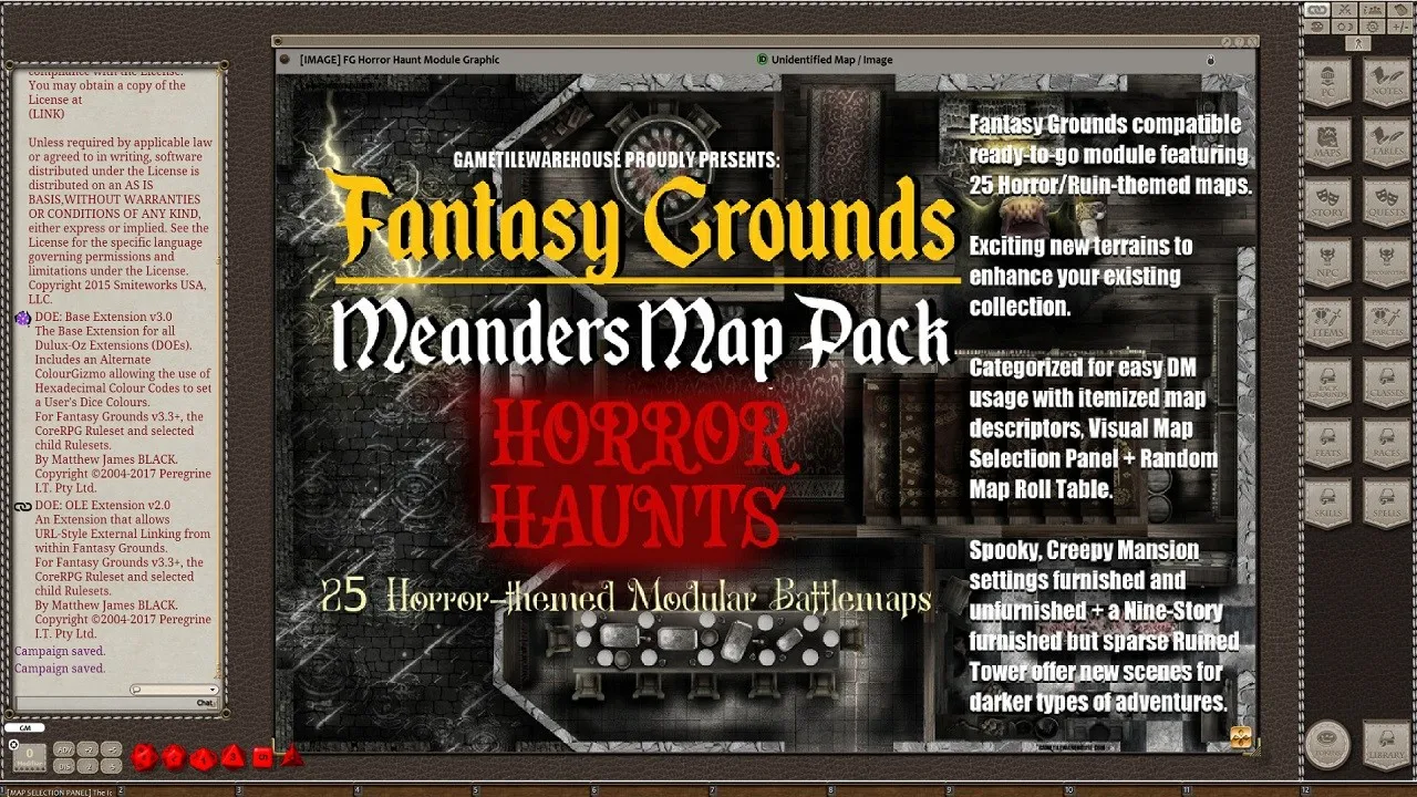 Fantasy Grounds - Meanders Map Pack: Horror Haunts (Map Pack) Screenshot 2
