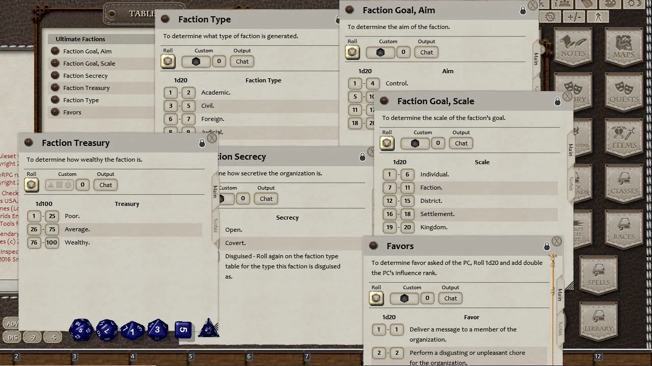 Fantasy Grounds - Ultimate Factions (5E) Screenshot 2