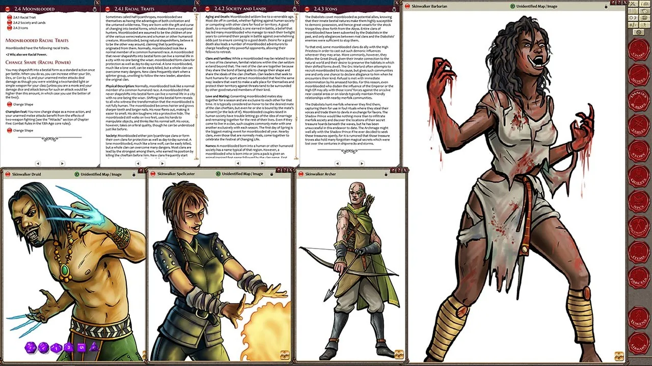 Fantasy Grounds - Book of Heroic Races: Age of Races (13th Age) Screenshot 1