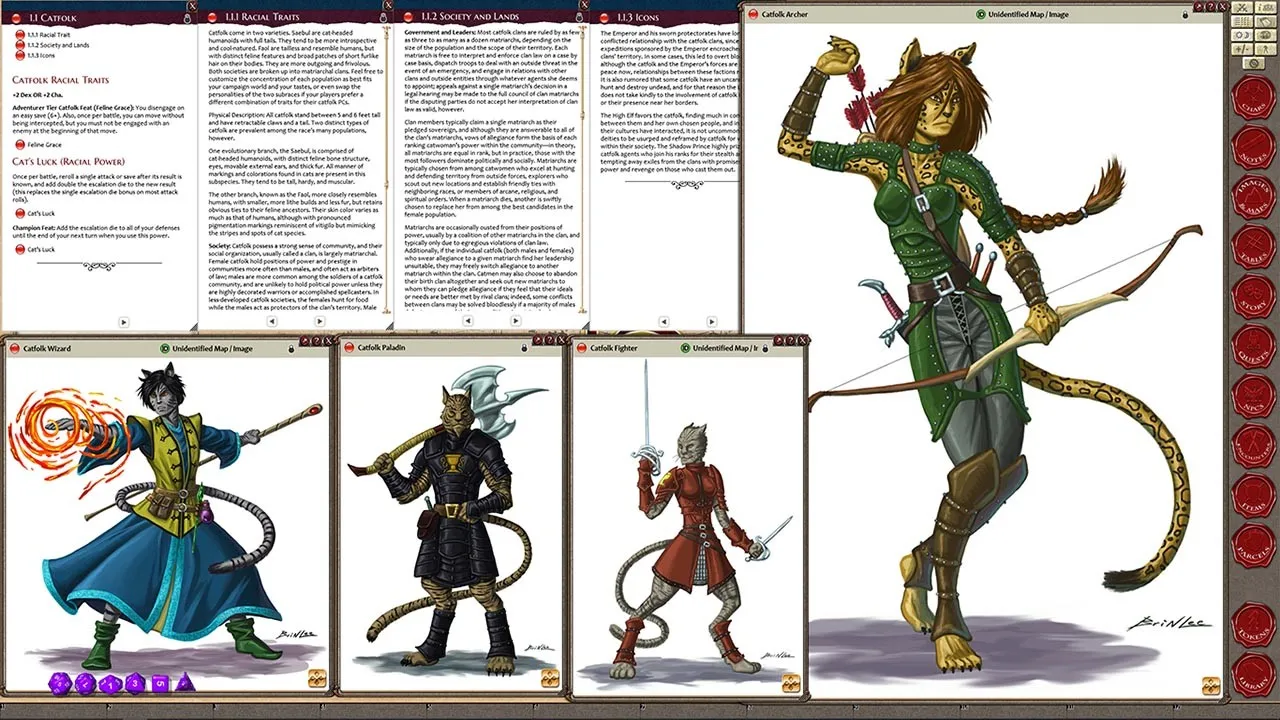 Fantasy Grounds - Book of Heroic Races: Age of Races (13th Age) Screenshot 4