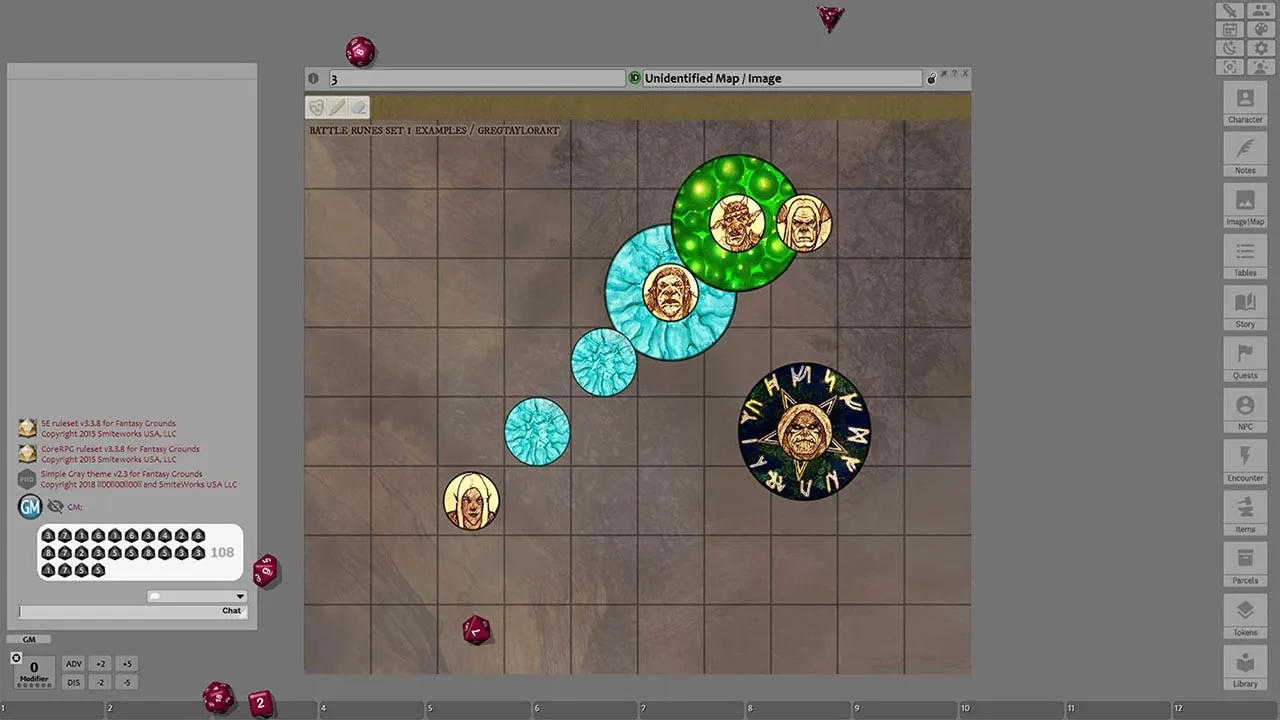 Fantasy Grounds - Battle Runes 1 Spell Effect Tokens (Token Pack) Screenshot 2