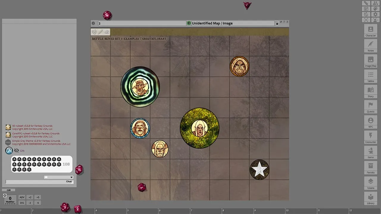 Fantasy Grounds - Battle Runes 1 Spell Effect Tokens (Token Pack) Screenshot 1
