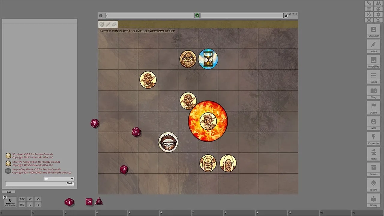 Fantasy Grounds - Battle Runes 1 Spell Effect Tokens (Token Pack) Screenshot 0