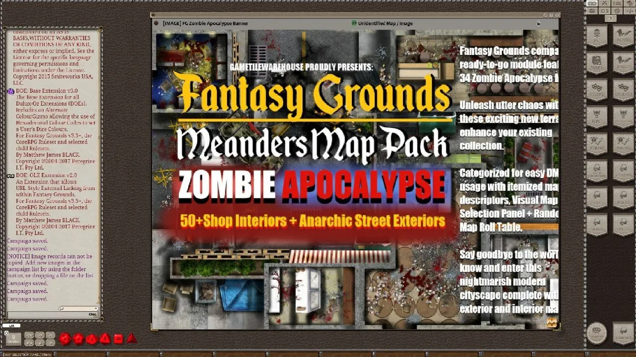 Fantasy Grounds - Meanders Map Pack Zombie Apocalypse (Map Pack) Screenshot 0