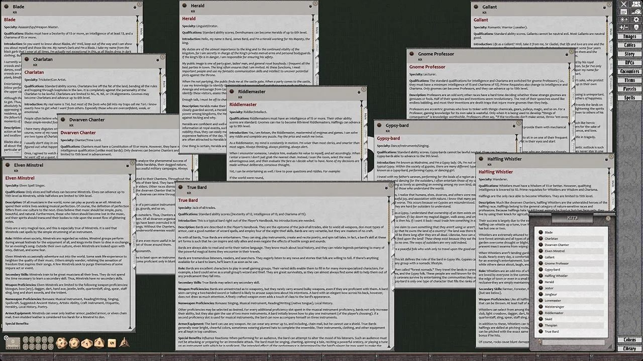 Fantasy Grounds - D&D Classics: PHBR7 The Complete Bard's Handbook (2E) Screenshot 1
