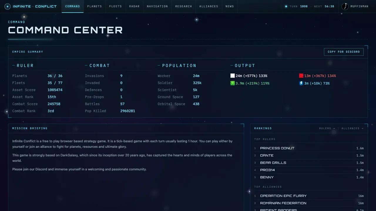 InfiniteConflict Screenshot 1