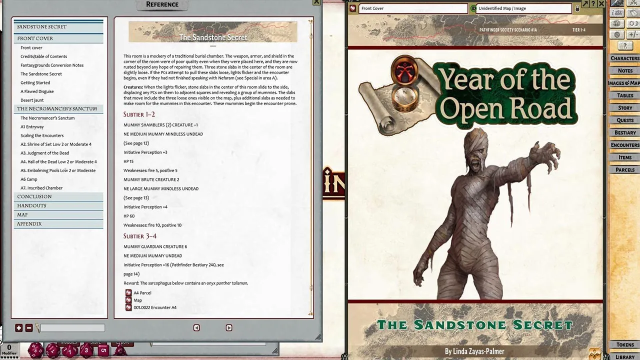 Fantasy Grounds - Pathfinder 2 RPG - Pathfinder Society Quest #1: The Sandstone Secret (PFRPG2) Screenshot 1