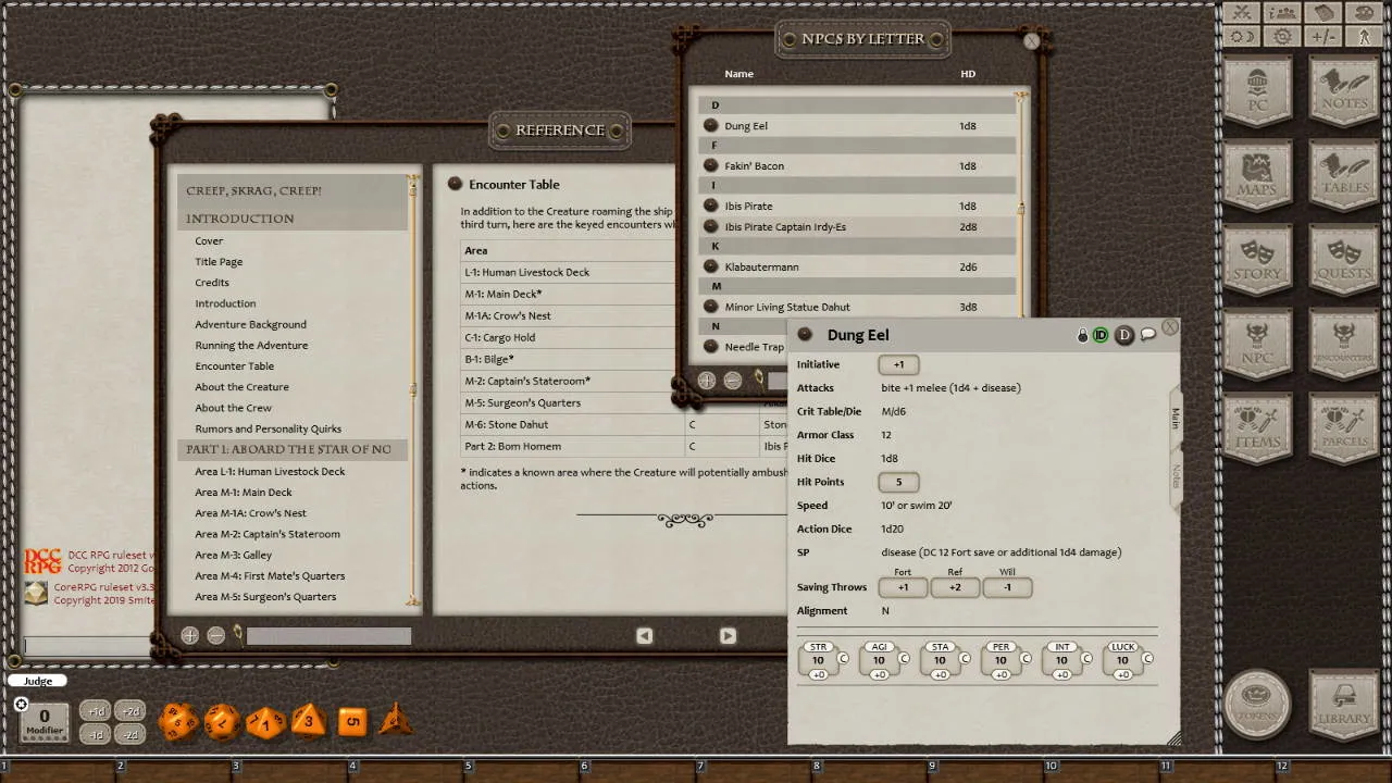 Fantasy Grounds - Dungeon Crawl Classics Horror #5: Creep, Skrag, Creep! (DCC) Screenshot 5