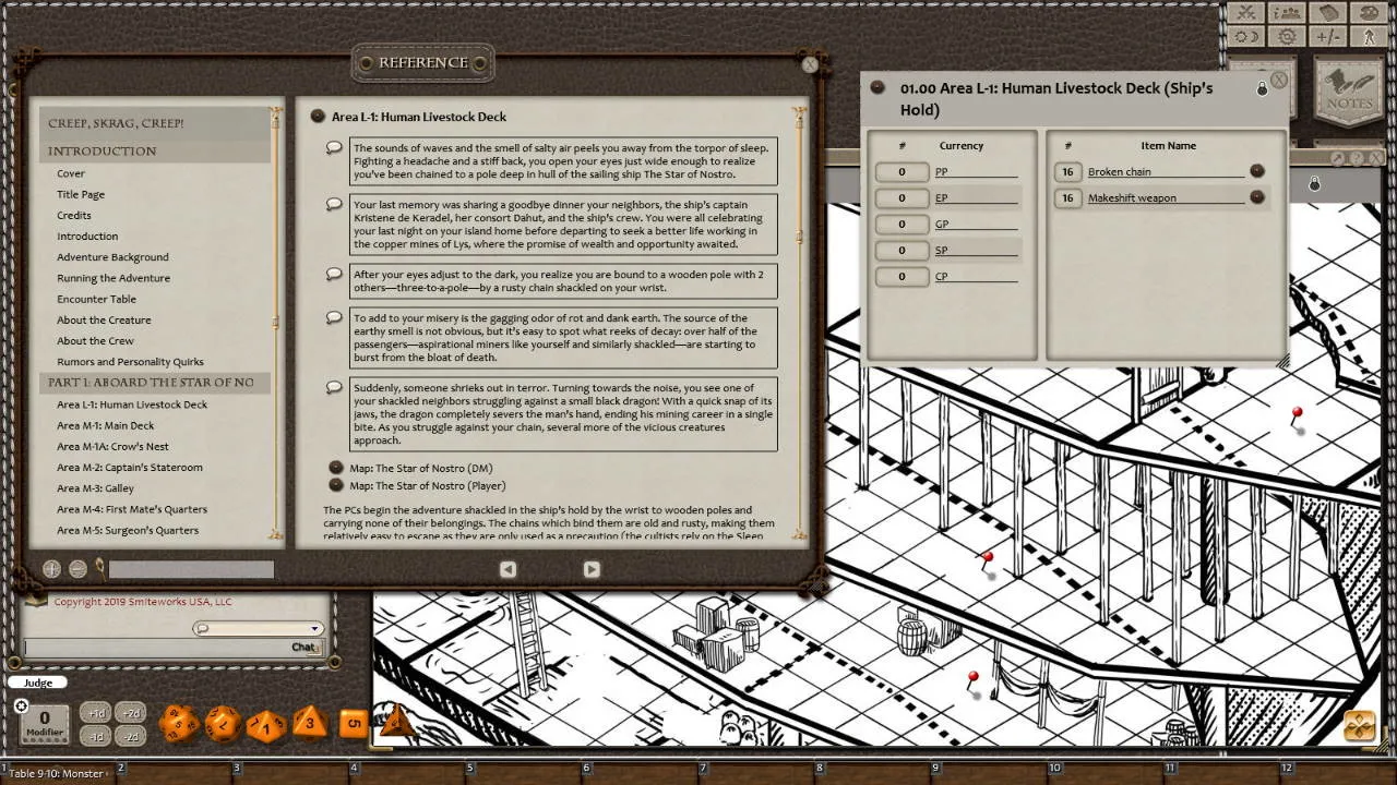 Fantasy Grounds - Dungeon Crawl Classics Horror #5: Creep, Skrag, Creep! (DCC) Screenshot 0