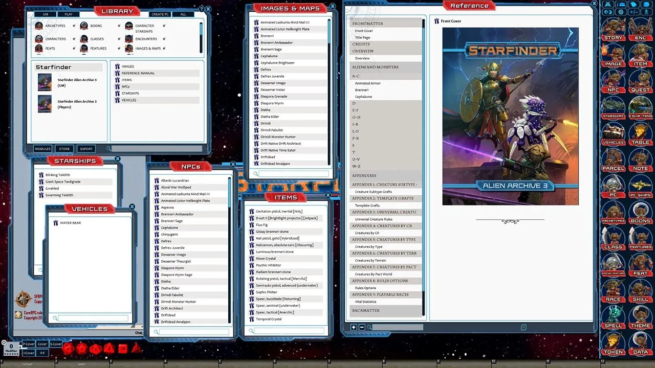 Fantasy Grounds - Starfinder RPG - Alien Archive 3 (SFRPG) Screenshot 0