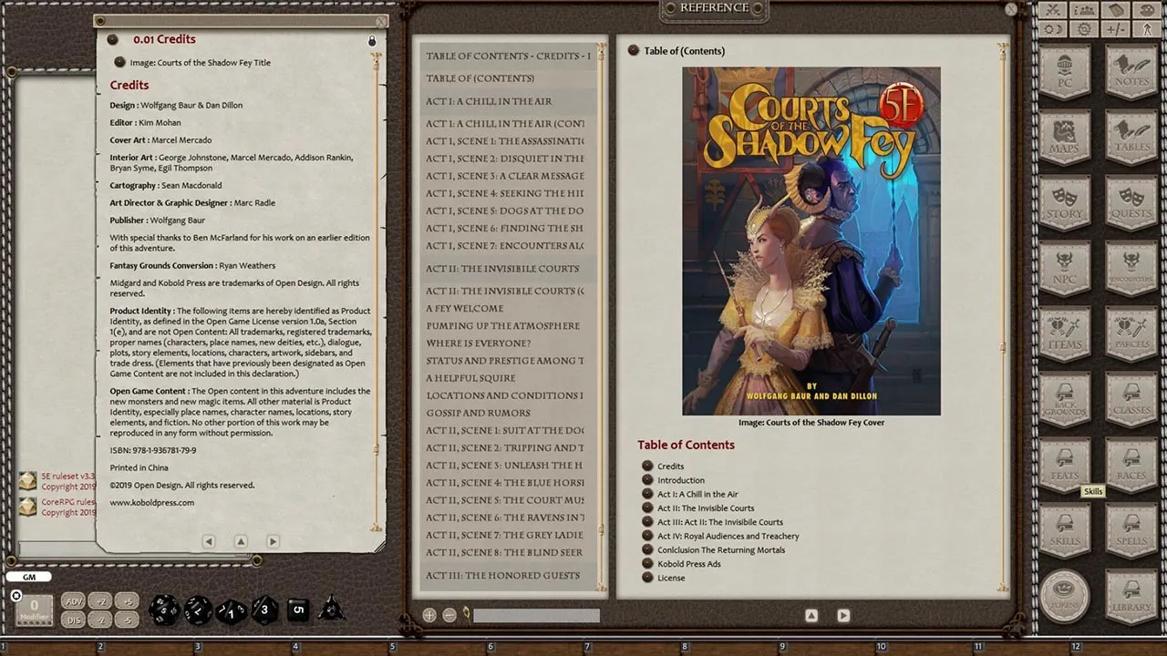 Fantasy Grounds - Courts of the Shadow Fey (5E) Screenshot 5